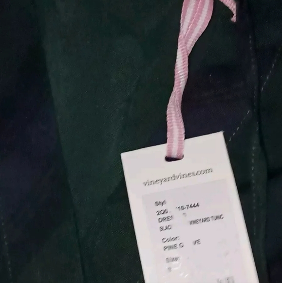 Women's Vineyard Vines Black Watch Dress Tunic Sz Small Color Pine Grove Preppy - Picture 2 of 3